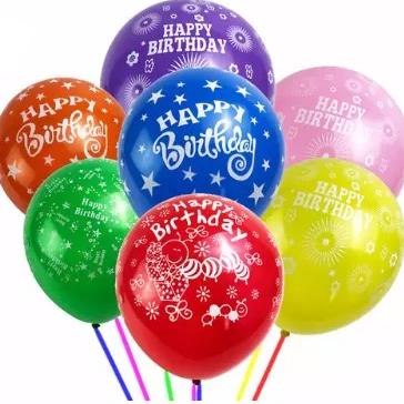 Happy birthday Printed Balloon - Pack of 24