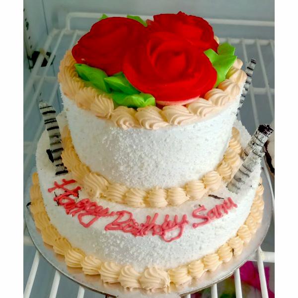 2 Step Wedding Strawberry Cake - ECakeZone