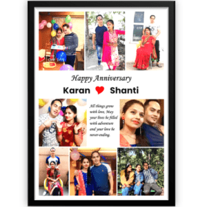 Happy Anniversary Couple Frame A4 size