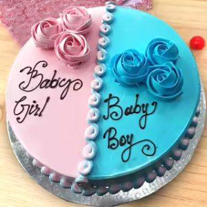 2 Pound Baby Shower Cake (Beautiful square design)