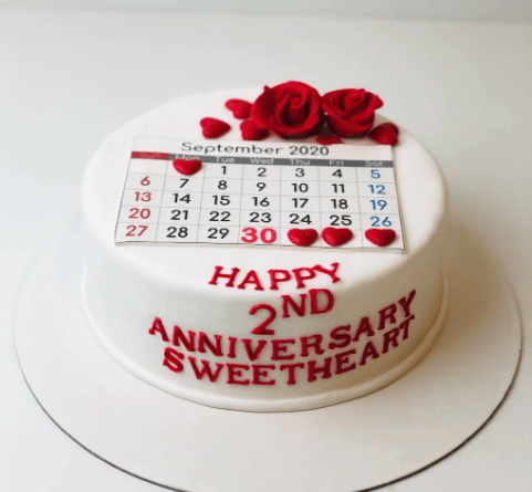 Anniversary cake for MNR. Calendar cake in Mahendranagar