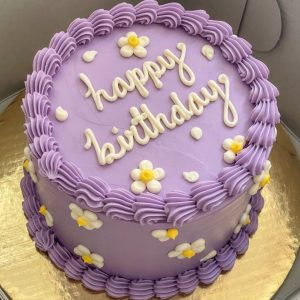 1 Pound Purple Design Cake