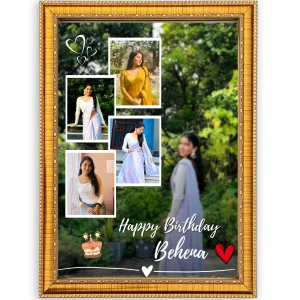 Photo with Frame A4 size for Birthday Gift