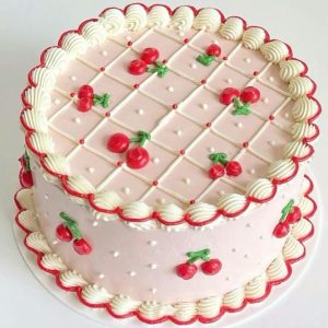 Beautiful Cherry Design Cake
