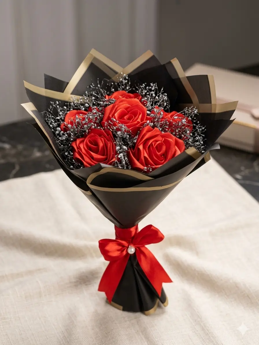 The Crimson Onyx Bouquet