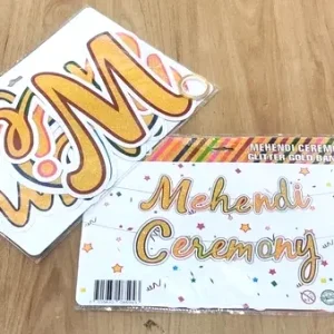 Mehendi Ceremony Glitter Banner